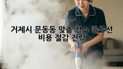 거제시 문동동 맞춤 청소 솔루션: 비용 절감 전략